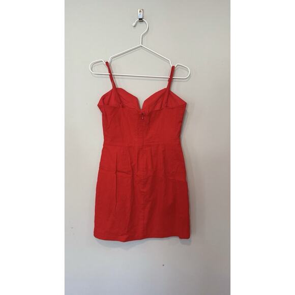 Lovers + Friends Wendy Linen Mini Dress Size Small Revolve Red Cocktail 1757 - Picture 6 of 12